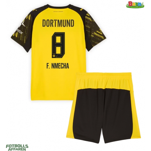 Borussia Dortmund Felix Nmecha #8 Hemmaställ Barn 2025-26 Kortärmad (+ Korta byxor)